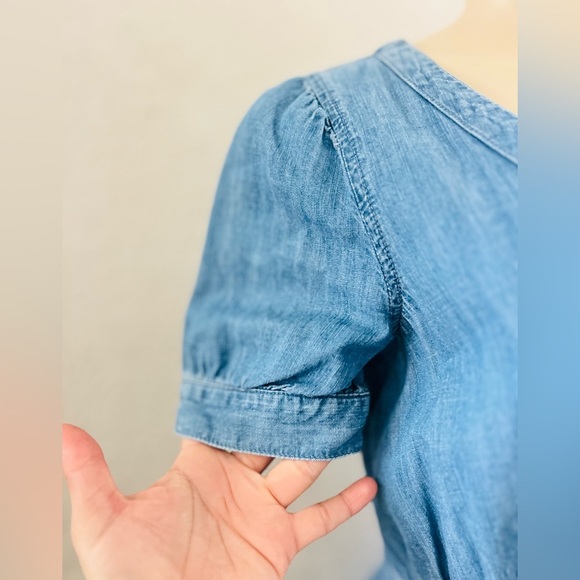 Madewell Denim Daylily Dress size 0
Pit to pit 17”
Waist 12 1/2” 
Approx 👆🏻 - Picture 13 of 16